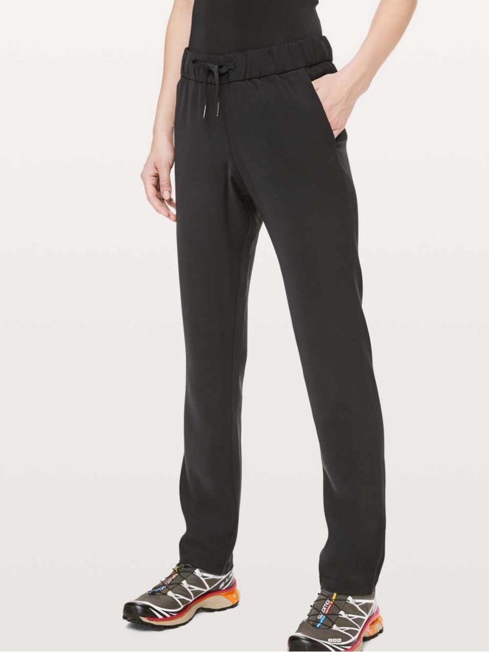 Lululemon NWT On The Fly Full Length *Woven Pants Black Size 10 Athleisure